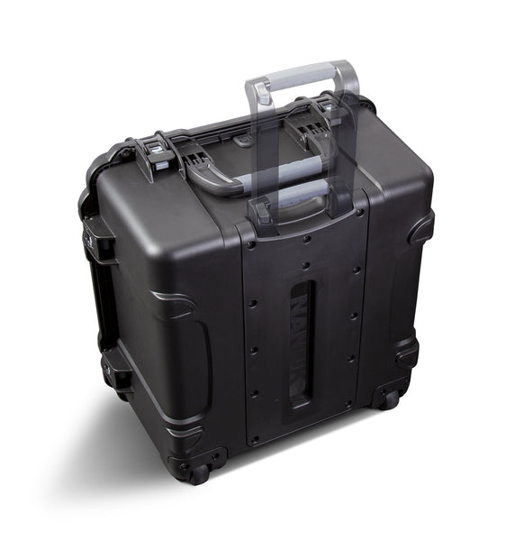 Three soft-grip handles make this wheeled case one of the most convenient on the market.