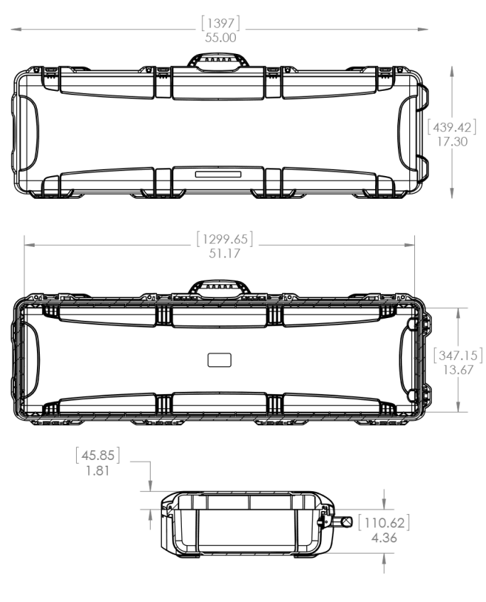 Dimensions of the NANUK 995 Hard Case