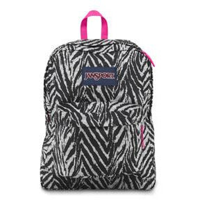 Jansport Backpack Zebra Grey/Black/Pink Bag Animal Print