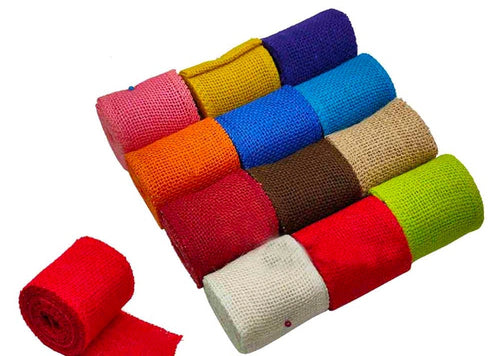 Jute Thread for Art & Craft Making (Multicolor) 10 Meter Each Roll