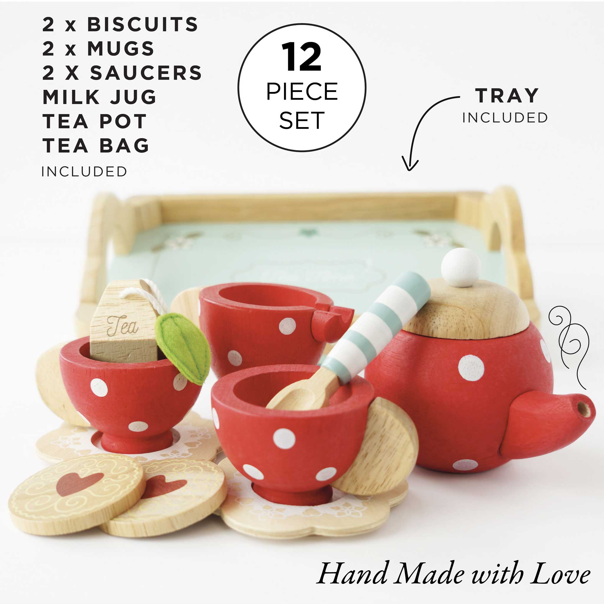 Wooden Tea Set & Tray-image-1