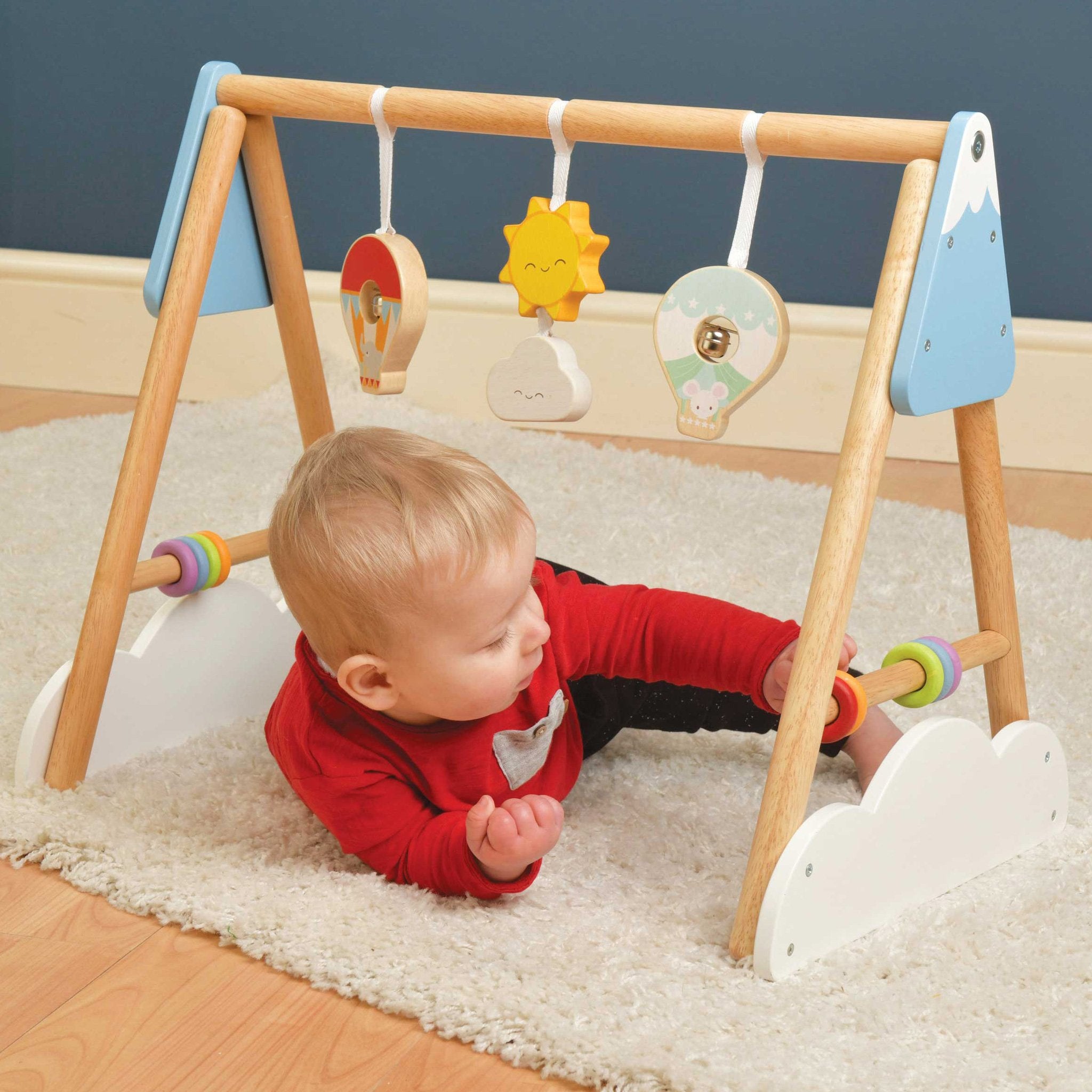 wooden baby gym toys