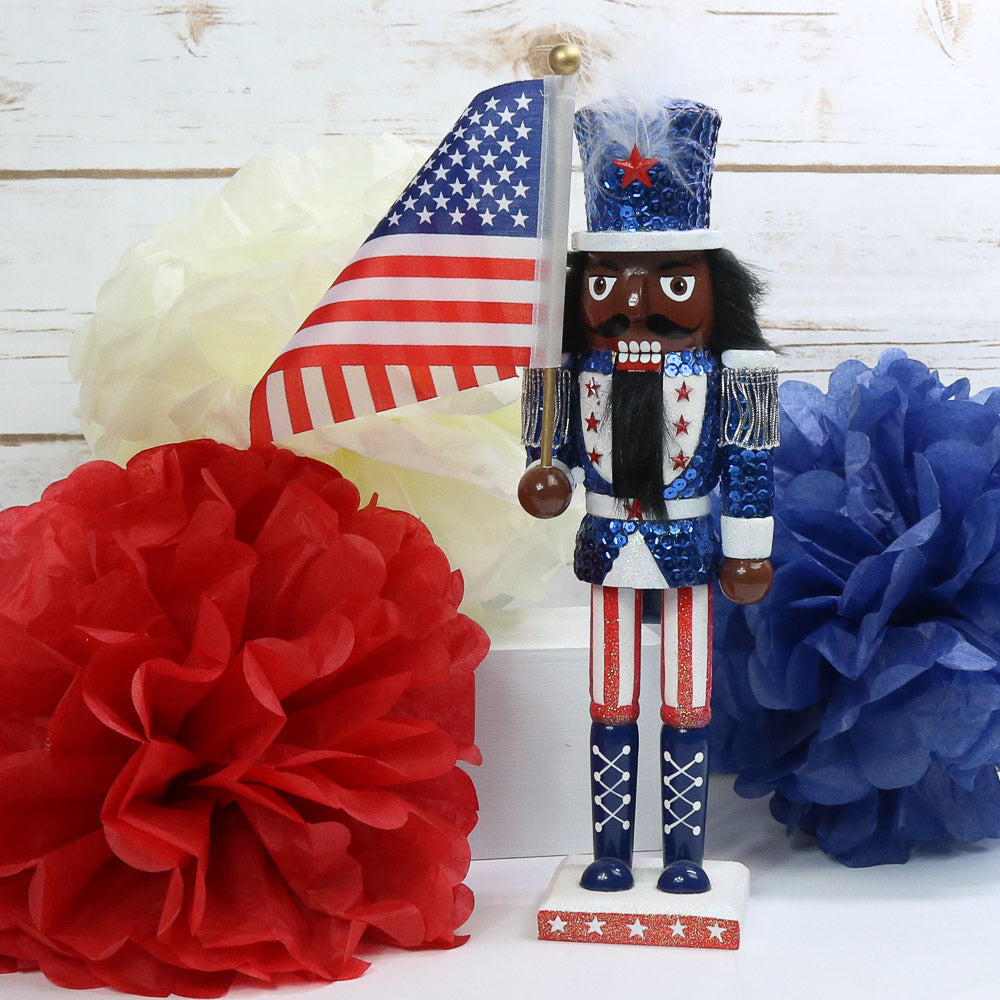 Patriotic Black Nutcracker Decoration Bundle