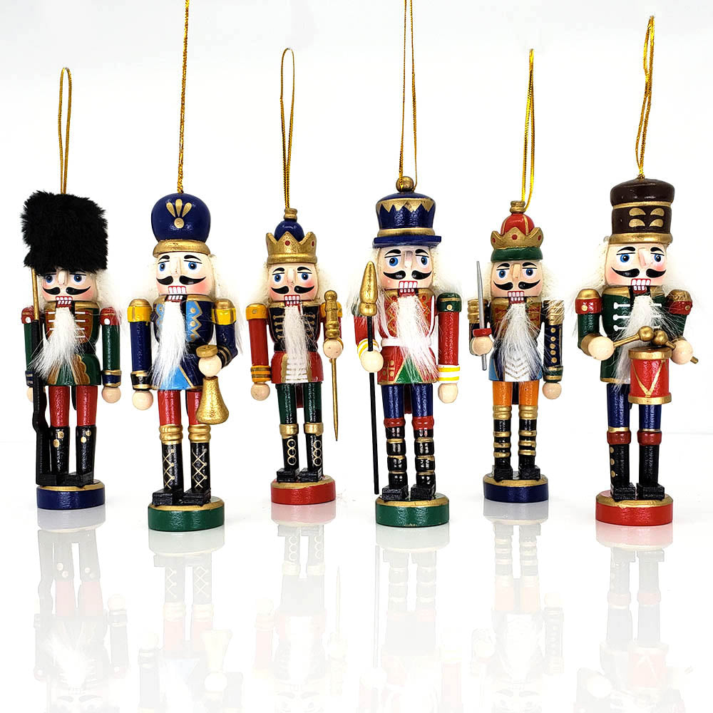 Classic Nutcracker Ornament Set of 6 Multicolor 5 inch — Nutcracker