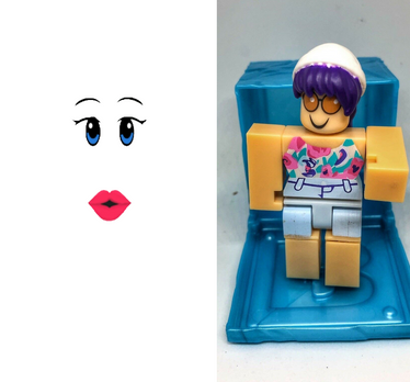 what is the roblox toy code for the rainbow barf face