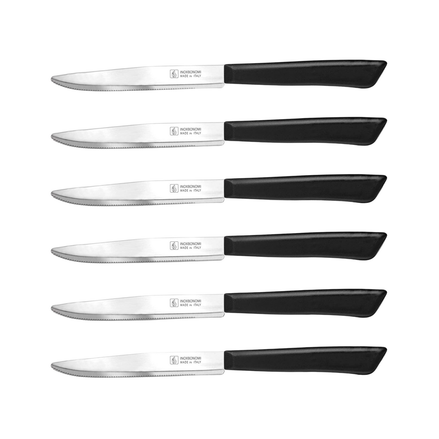 Inoxbonomi 6pc Steak Point Knife Black – Ronita