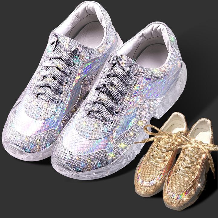 sparkle white shoes