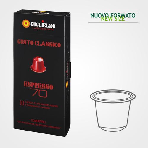 50 Capsules Nespresso compatible Gold 70 100% Arabica 50 cps - Guglielmo  Caffè