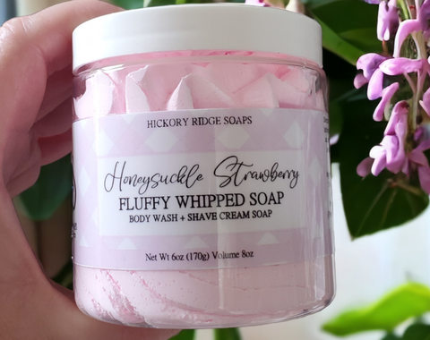 Honeysuckle Strawberry Natural Whipped Soap