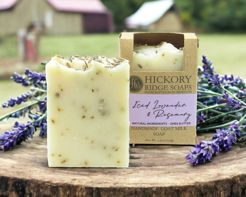 Iced Lavender and Rosemary Handmade Soap