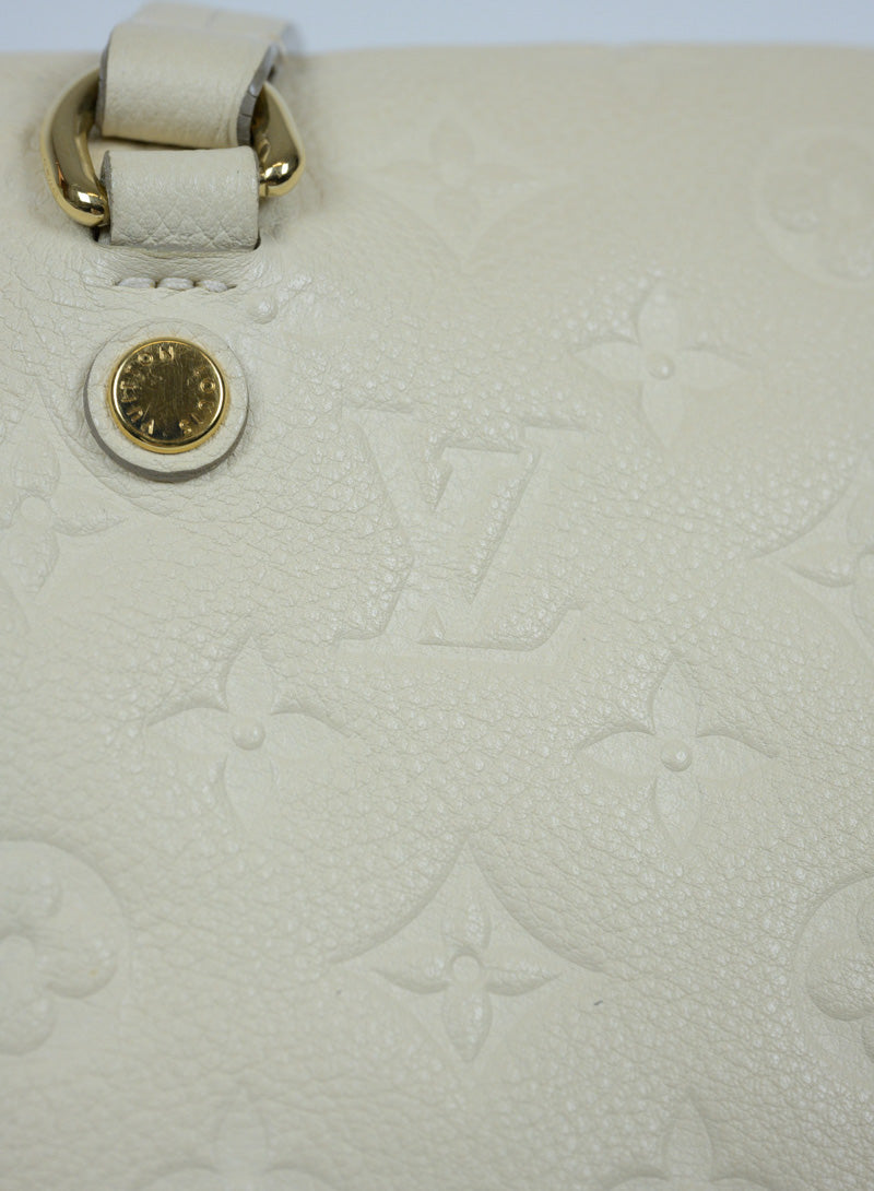 Louis Vuitton Maxi bauletto in pelle LV tortora – lesleyluxuryvintage