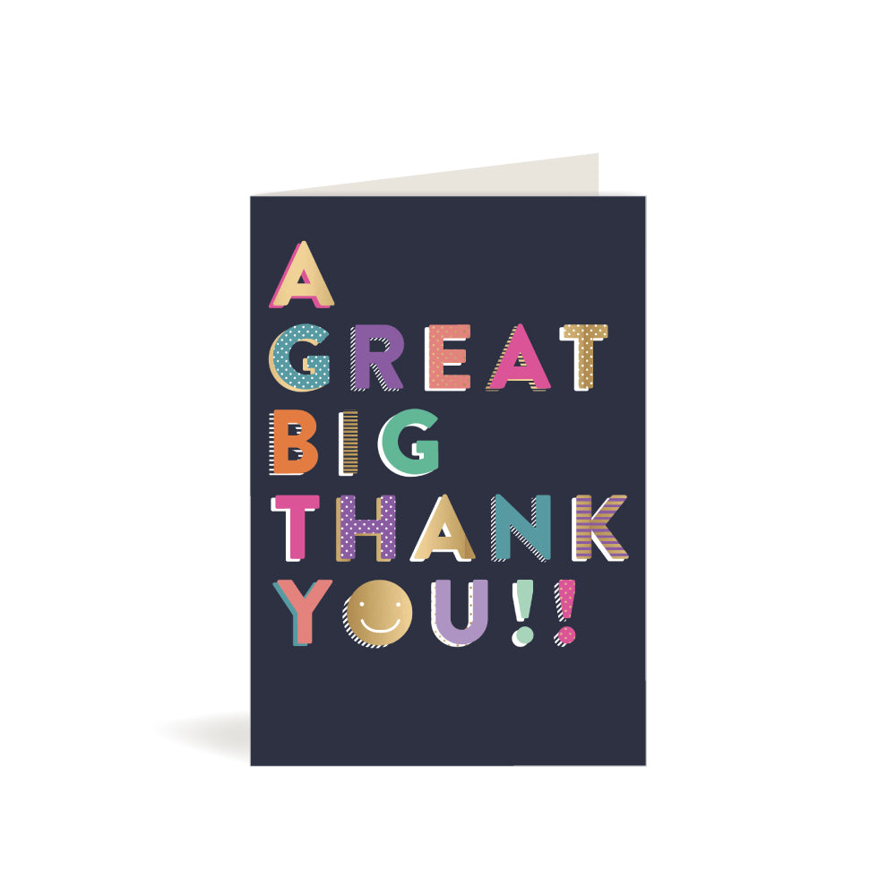 Greeting Card - Thank you - Text on Black Background – Henderson Greetings