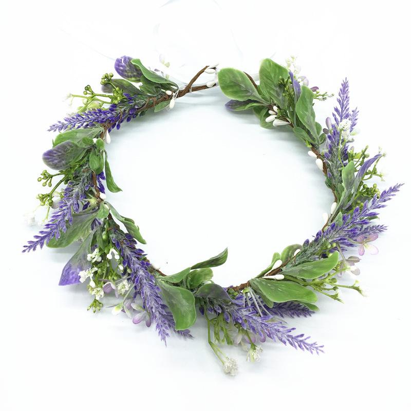 purple flower crown