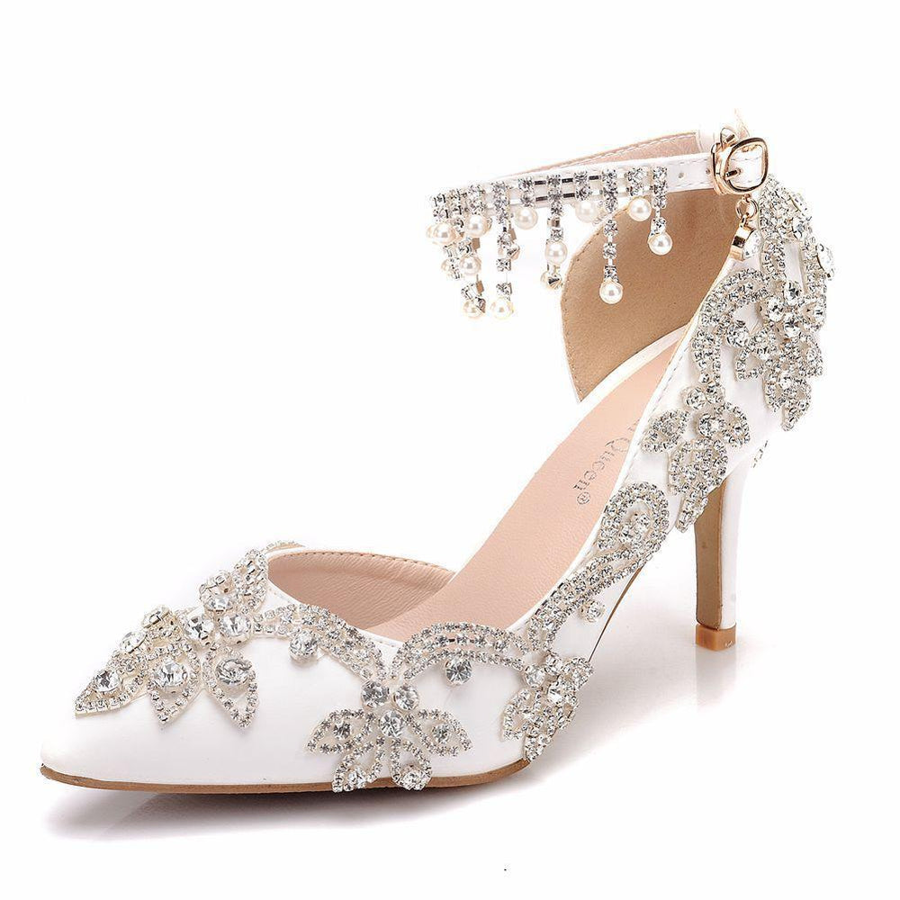 rhinestone bridal heels