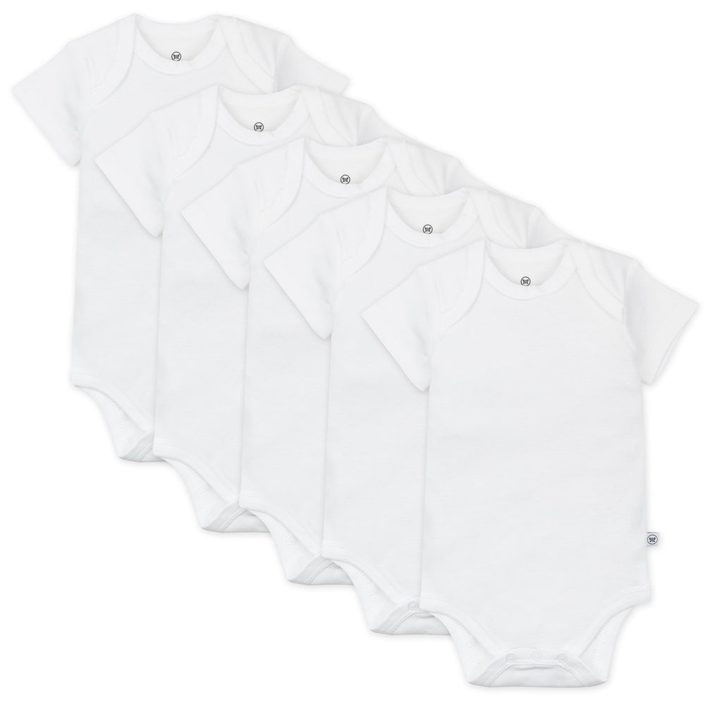 5-Pack Honestly Pure Organic Cotton Short Sleeve Bodysuits – Honest ...