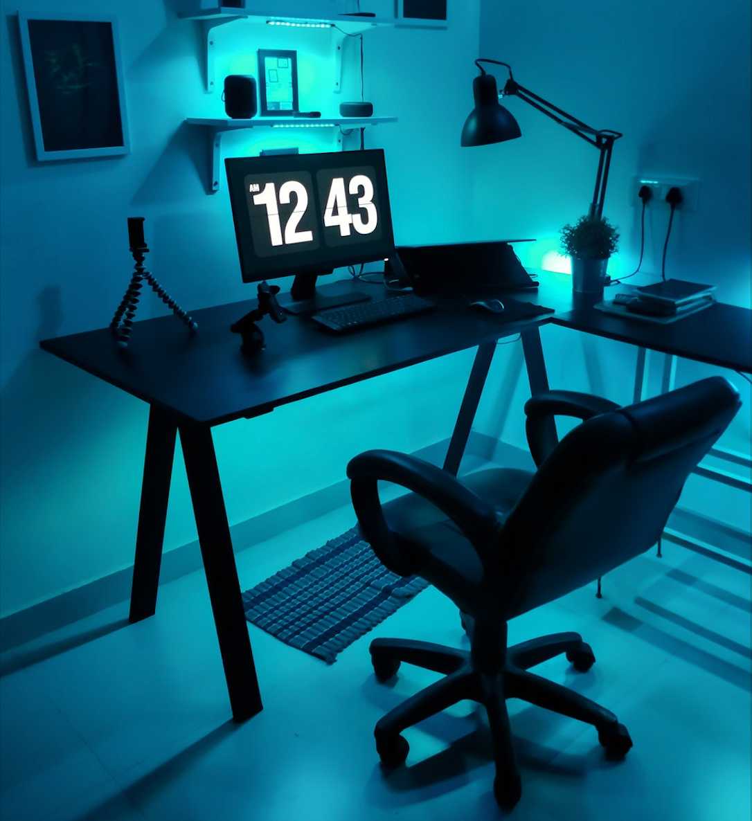 Lot de 2 Lampe de bureau à poser pour bureau gamer informatique