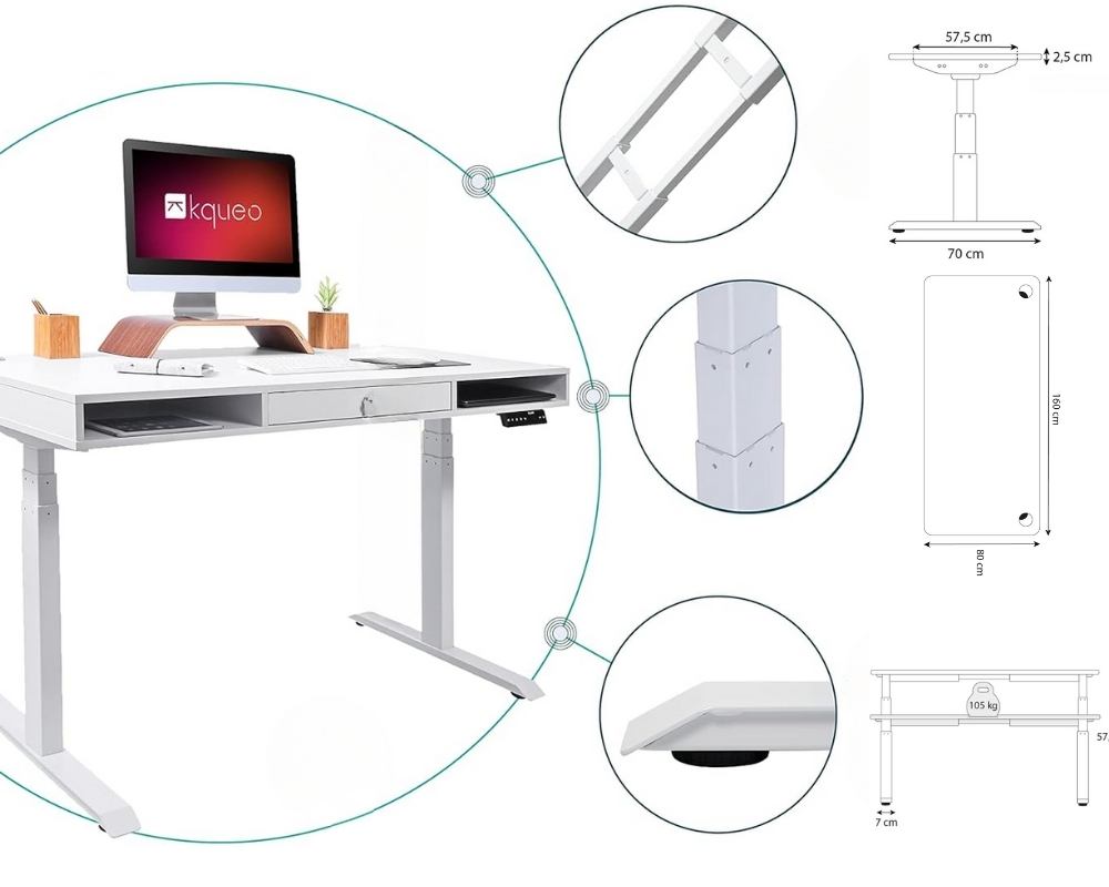 KQUEO Dynamic Sitz-Steh-Schreibtisch der besten Marke