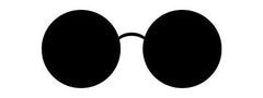 Grafische schwarze runde Sonnenbrille