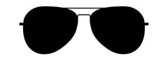 Graphisme Lunettes de soleil aviateur noires