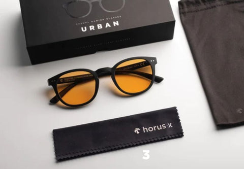 Lunette anti lumière bleue avec filtre orangé urban horus x