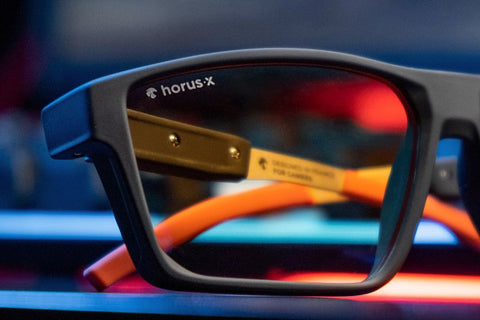 black and orange horus x revolution gaming glasses