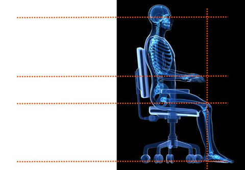 représentation imagée des alignements parfaits du corps en face d'un écran