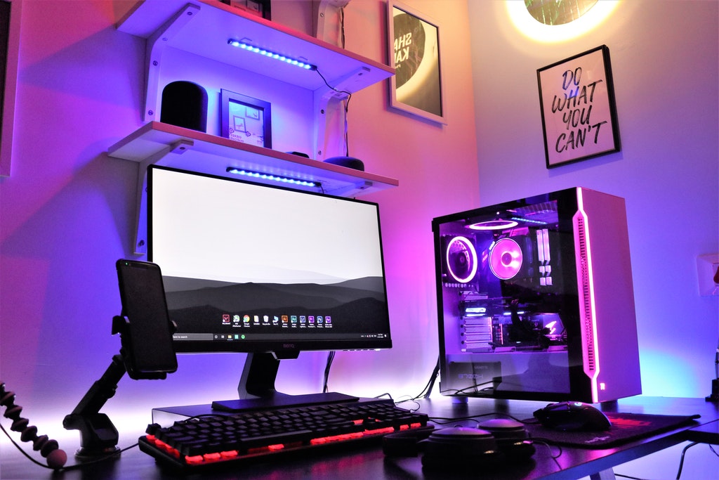 setup gaming light meilleure lumère pour jouer