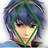 Marth visage en losange