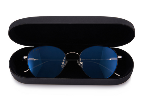 reflet bleu lunettes