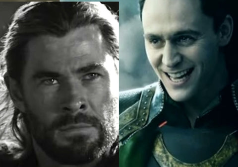 Thor und Loki starren einander an