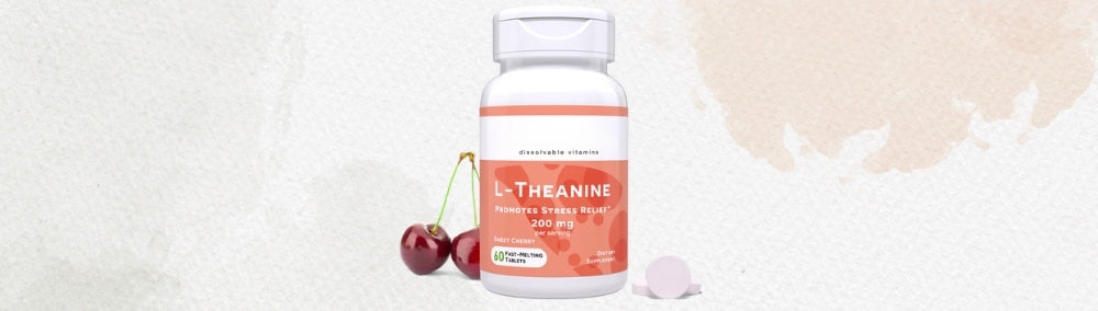 une bouteille avec des capsules de Théanine