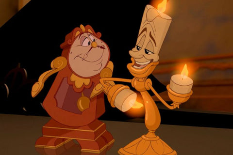 Cogsworth and lumiere from beauty and the beast