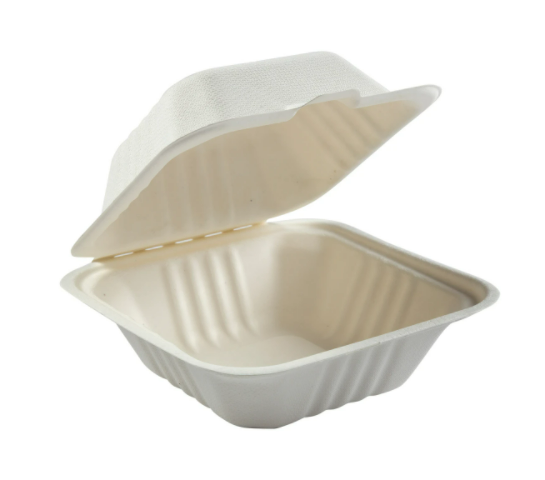 Choice 6 x 4 5/8 x 2 1/2 Kraft Microwavable Folded Paper #8 Take-Out  Container - 50/Pack