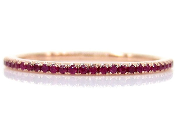 Micro Pavé Ruby Eternity Band - 18K Rose Gold – Zina Tahiri, Inc