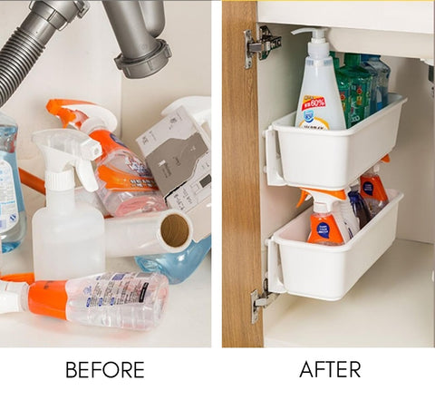 MessFree® Under Sink Dual Sliding Organizer