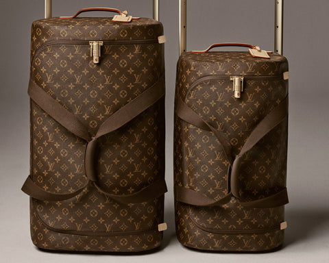 Matching soft-shell Louis Vuitton luggage set