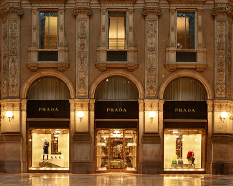Exterior of the original Italian Prada store