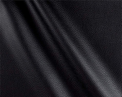 Sheet of pebbled black leather