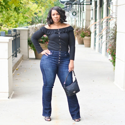 Petite flare jeans for short women or short curvy women curvy petite women petite clothing