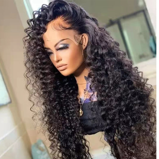 Water Wave Lace Front Wig Full Lace Front Human Hair Wigs For Black Women  30 34 Inch HD Wet And Wavy Loose Deep Wave Frontal Wig