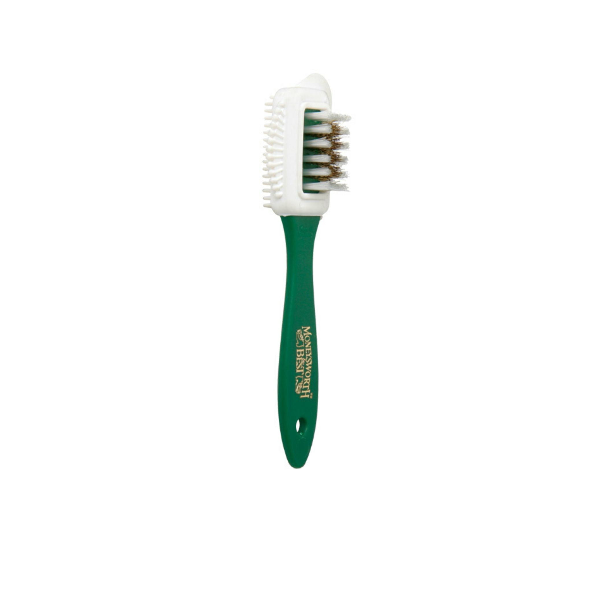 Deluxe suede brush with green handle