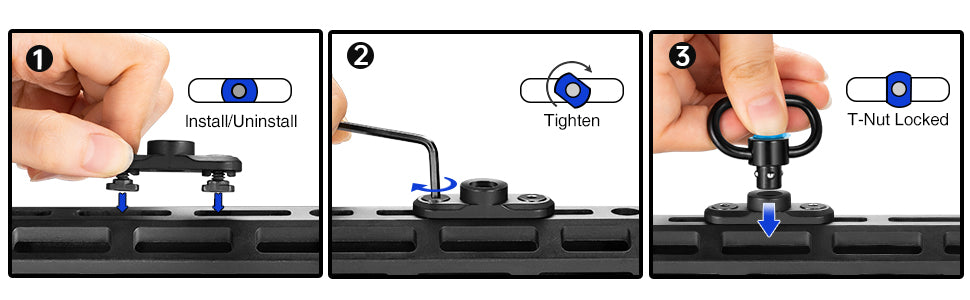 How to install the sling swivel mount for M-rail