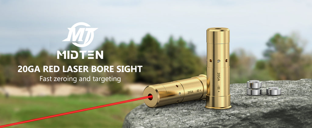 20GA Red Laser Bore Sight with 3 Batteries for Fast Zeroing and Targeting