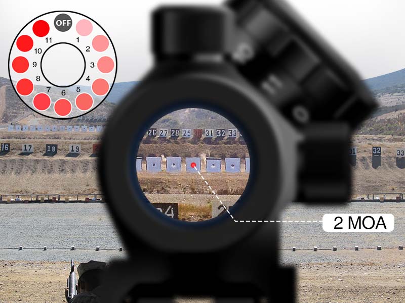 Upgrated: 2MOA Bright Red Dot Sight