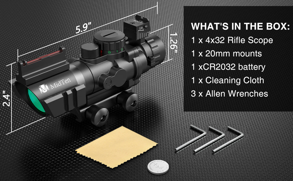 4x32 Tactical Rifle Scope Package List