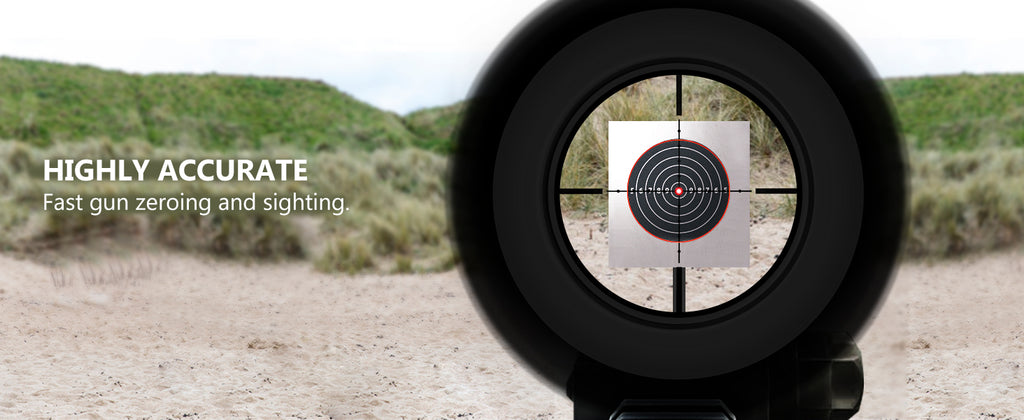 Red laser bore sight for fast zeroing and aligning