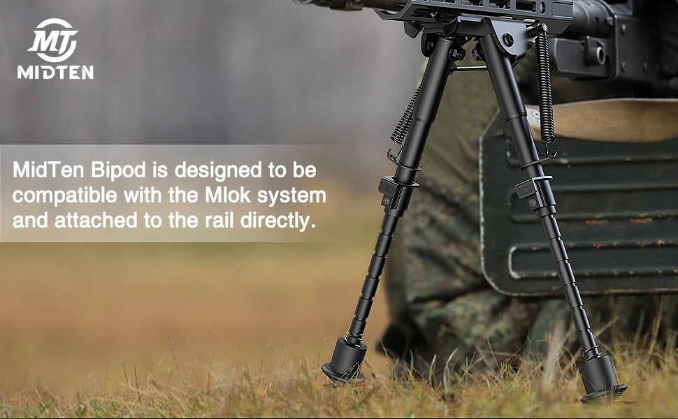 6-9 Inches Rifle Bipod Compatible with Mlok