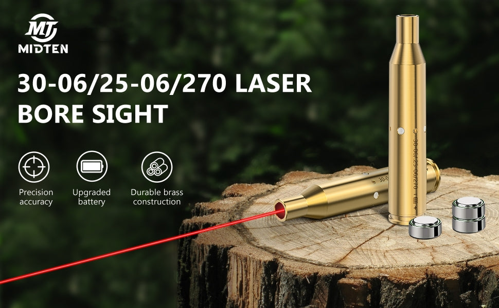 30-06/25-06/270 Red Laser Bore Sight with 3 Batteries