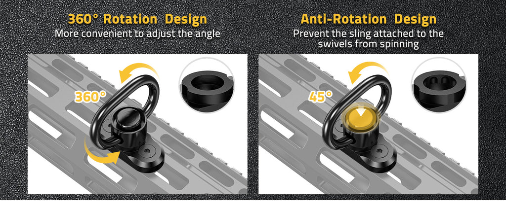 360° Rotation Sling Swivels for 2 Point Sling