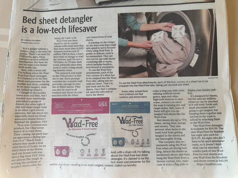 Miami Herald Newspaper Article talking about Wad-Free